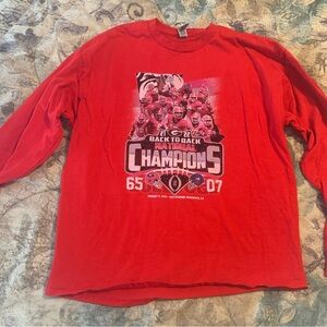 Red Kids National Champions Long Sleeve Shirt